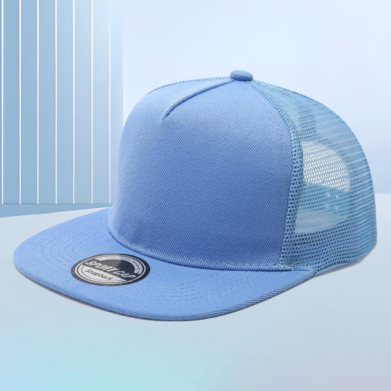 Outdoor sunshade sun protection hat men's casual baseball cap women's summer flat-brimmed mesh hat embroidery