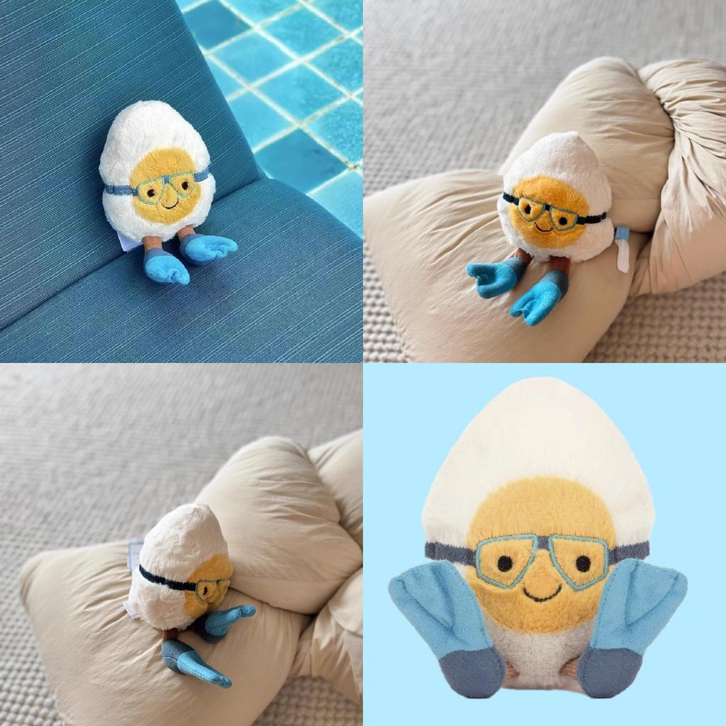 Plüsch Wasser Gekochtes Ei Puppe Mit Tauchmaske Für Kinder Geschenk Und Taschenzubehör