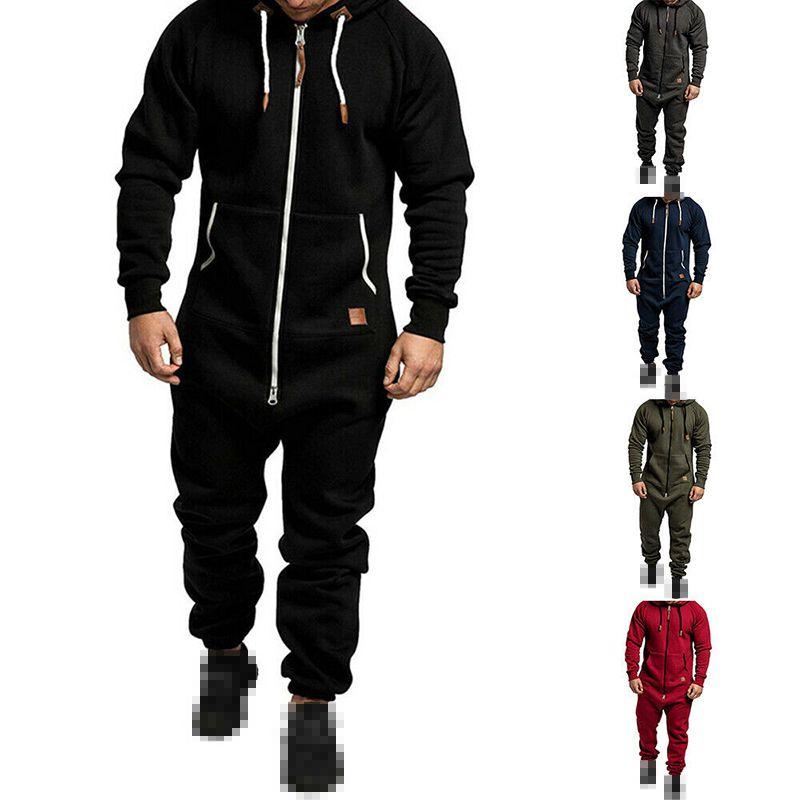 Luxurious Comfort Mens Tracksuit Jogging Hoodie Coat Pants One Piece Jumpsuit