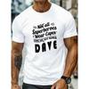 DAVE Letter Print, Herren Rundhals Kurzarm T-Shirt, Modisches Regular Fit T-Shirt Top Für Sommerurlaub Freizeit Urlaub