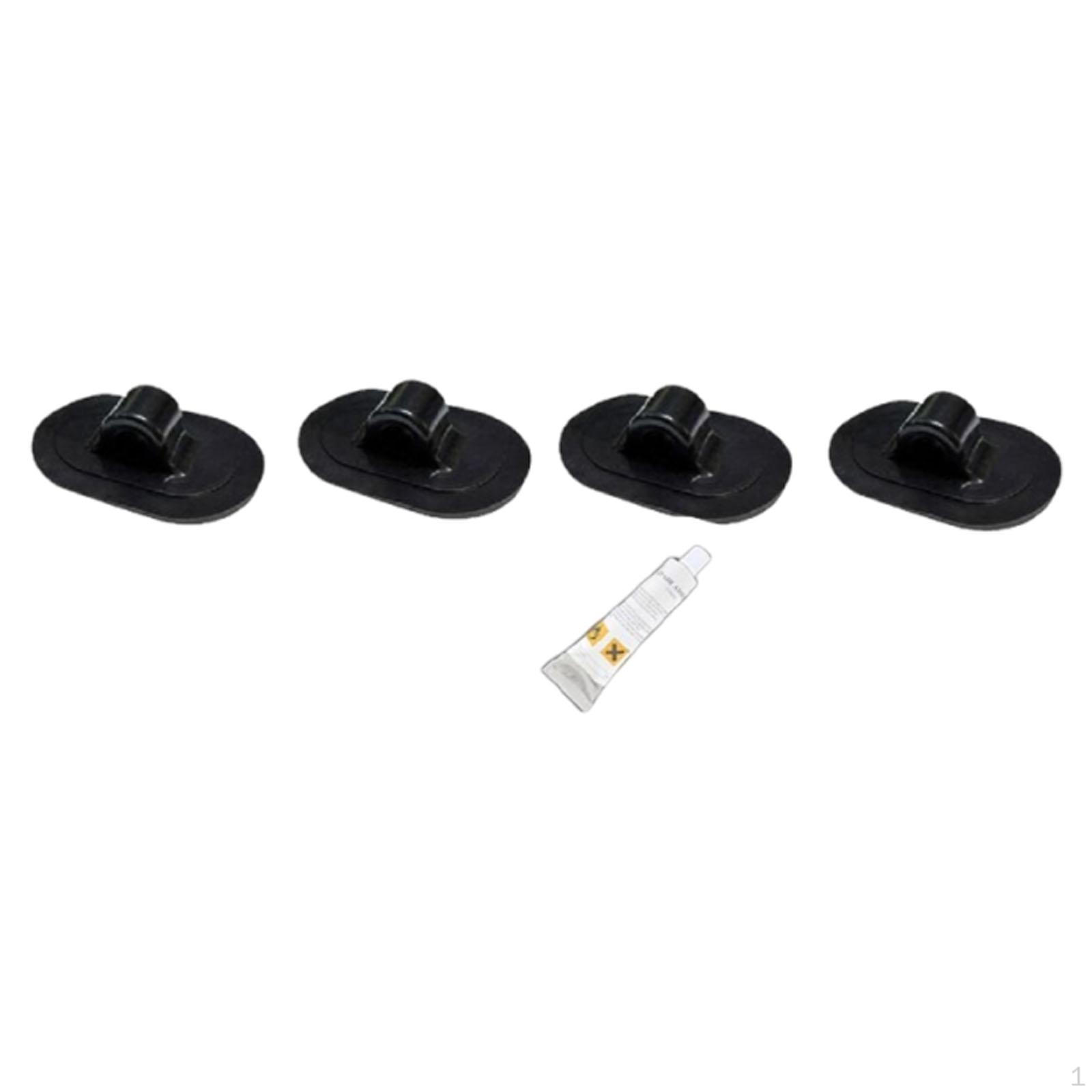 4 Pieces Kayak Canopy Mount Bases Inflatable Boat Tent Base Aluminum Alloy Sun Shade Deck