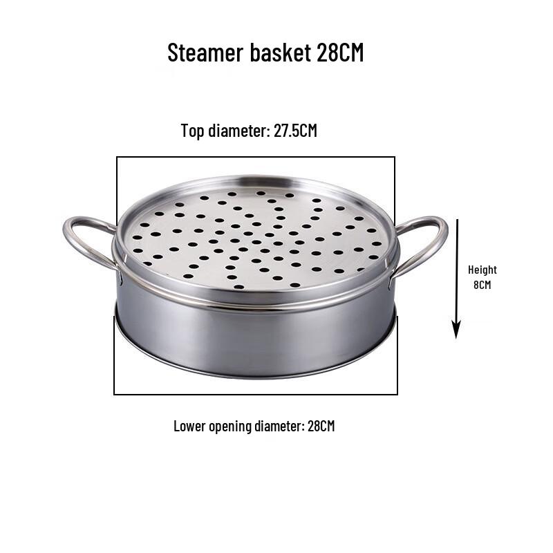 ZISIZ Thickened Stainless Steel Steamer Basket