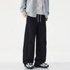 American trendy brand versatile elastic waist scimitar design sweatpants men's trend loose wide-leg sports casual long pants
