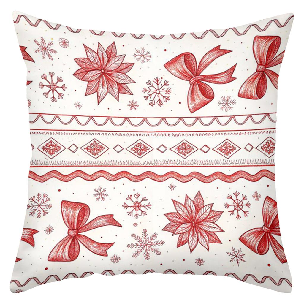 2D flat printing Christmas Pillows Wonderful Patterns Merry Style Polyester pillowcase sofa decorative cushion cover