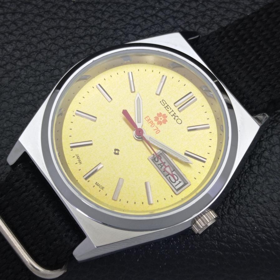 REFURBISHED JAPAN SEIKO EXPO 70 AUTOMATIC 6309A MENS YELLOW DIAL WATCH A427266-2 QRL-a427266