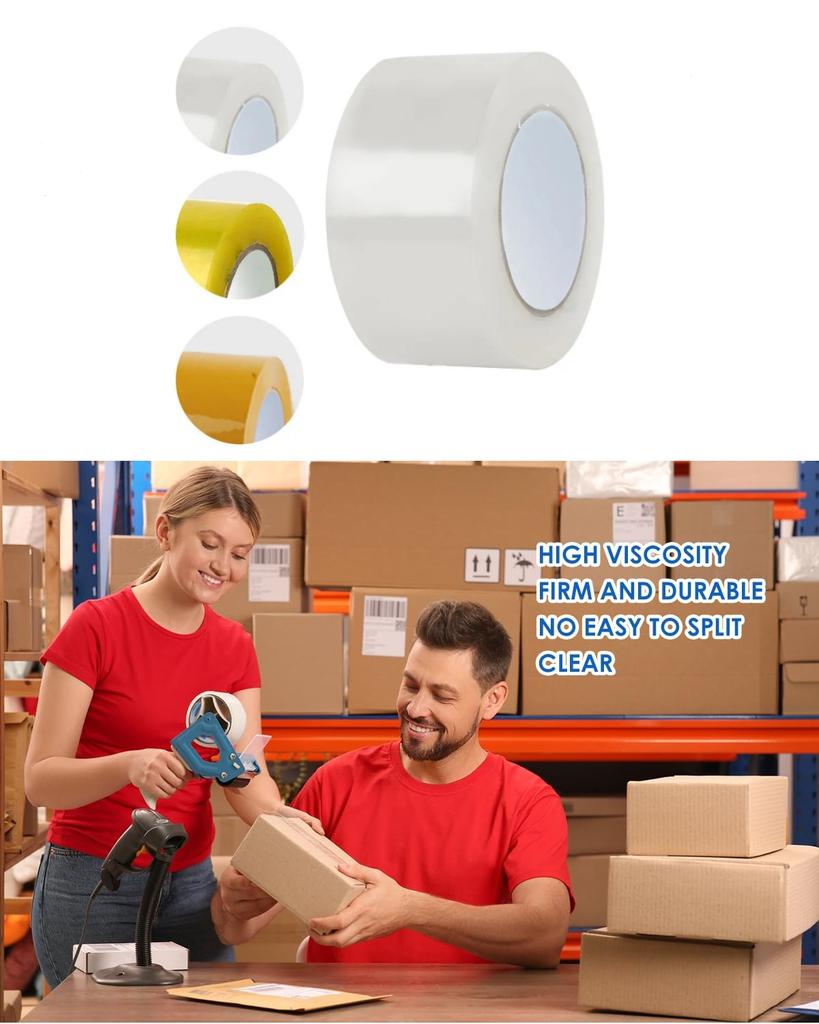 Viscosity Clear Adhesive Tape Box Carton Sealing Packing Tape DIY Mounting Fixing Tape Clear Adhesive Tape