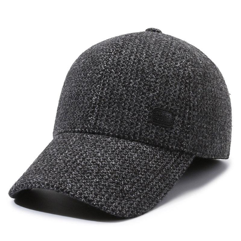 Middle-Aged Men'S Baseball Cap Warm Ear Protection Cap In The Elderly Old Man Outdoor Cold Sports Hat