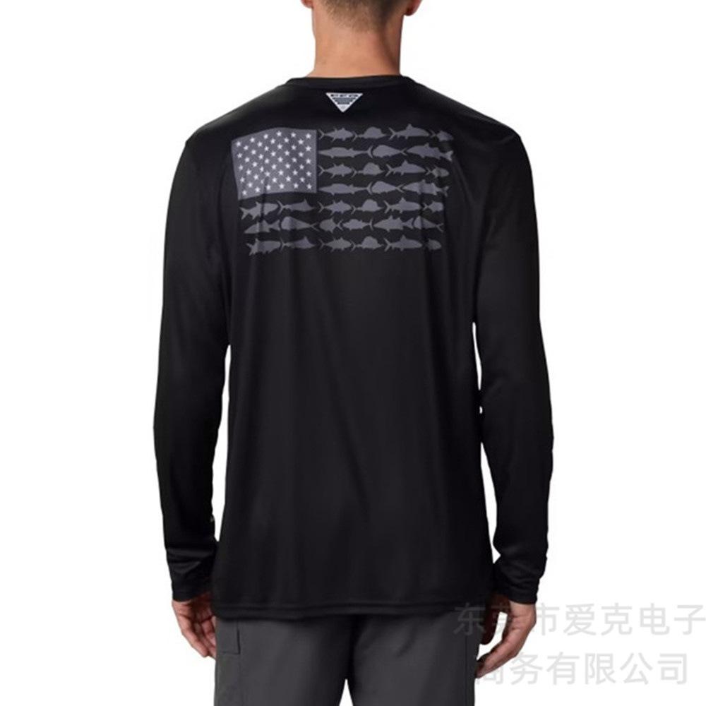 Colombia Pfg Fishing Suit Men's Long-sleeved T-shirt Summer Quick-drying Top Outdoor Sunscreen Breathable Fishing Suit