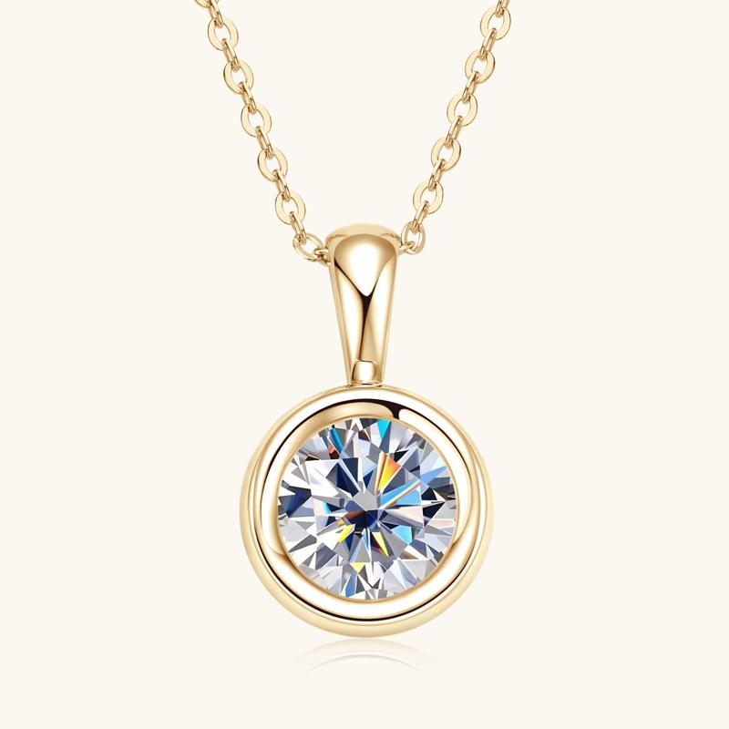 8mm S925 Sterling Silver Clavicle Chain Minimalist Luxury Moissanite Necklace Unique Stylish Moissanite Pendant D VVS1 Fine Jewelry For Women