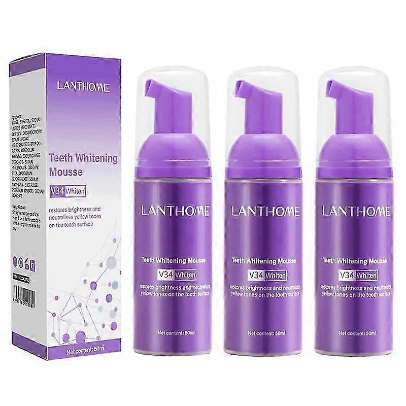 3Pcs Teethaid Mouthwash,Foam Mousse Toothpaste,Teeth Whitening Calculus Stain Removal