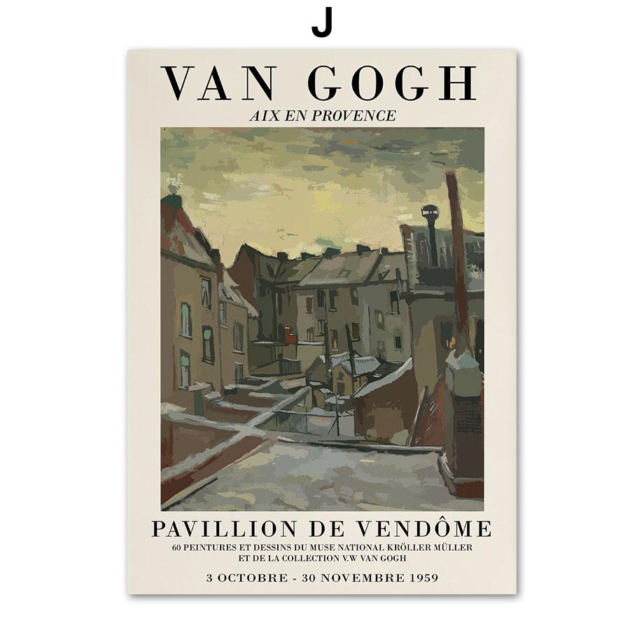 Van Gogh Claude Monet Abstract Vintage Wall Art Canvas Painting Nordic Posters And Prints Wall Pictures For Living Room Decor