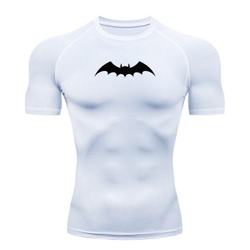 Men's Compression Athletic T-Shirt, Quick Dry Breathable Bat