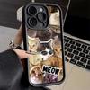 Phone Case for iPhone 17 Air 16E 15 16 Pro Max Crying Cats Combine Memes Cover 14 Plus 13 12 Mini Soft Shell Silicone Fundas