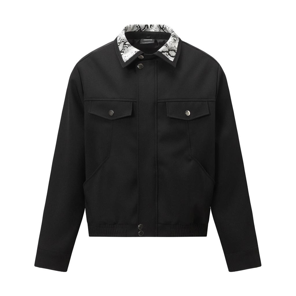 Spring and Autumn Street Year of the Snake Limited Mountain Python Jacket Men's and Women's Retro Casual Splicing Versatile Loose Jacket Light and 