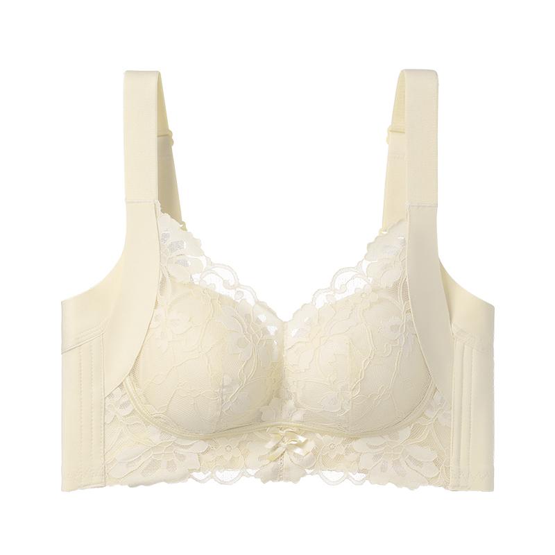 Lace micro transparent comfortable gathering bra, 24 hours without skin pricking, A-B cup exclusive, exquisite and not restrictive