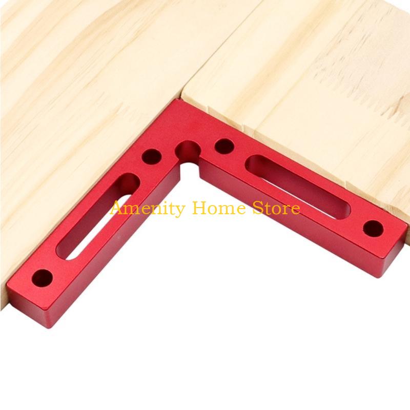 F26C 90 Degree 4.7" X 4.7" Positioning Square 90° L-Type Corner Clamp Aluminium Alloy Corner Clamping Square Tool