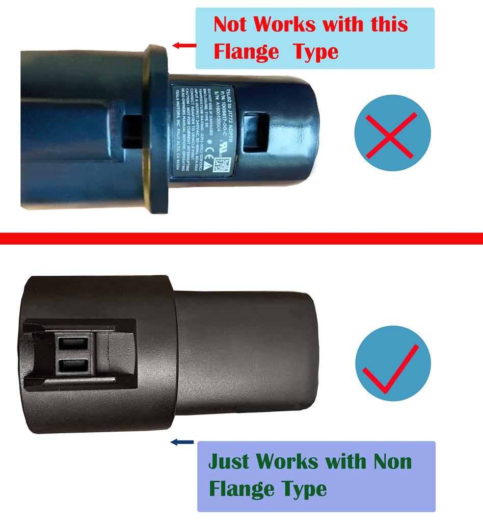 Blokada ładowarki Tesla Model 3/Y do adaptera J1772 (Kompatybilny z adapterami bez kołnierza) [Czerwony][Opakowanie 2 szt.]