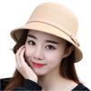 Women's Woolen Top Hat, Round Top Fisherman Hat, Internet Famous Versatile Retro British Basin Hat
