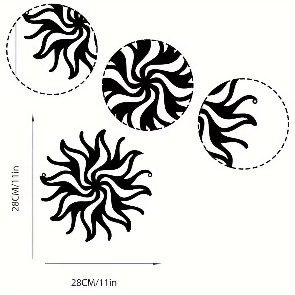 1 szt. Wacky Sun Decor Hippie Fun Metal Art, Fantazyjny wystrój ścienny i ogrodowy w kształcie słońca, Niepowtarzalna dekoracja patio i ganku, Zabawny znak słońca