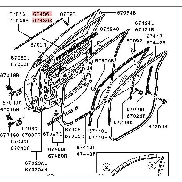 4 Bucăți Cauciuc Negru Interior Geam Fereastră pentru Outlander 2007-2012 CW 5727A258 Bandă de Protecție Împotriva Vremii pentru Peugeot 4007 Airtrek 2nd