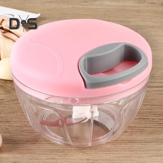 500/900ml Mini Garlic Chopper Clear Useful Spices Meat Garlic Chopper