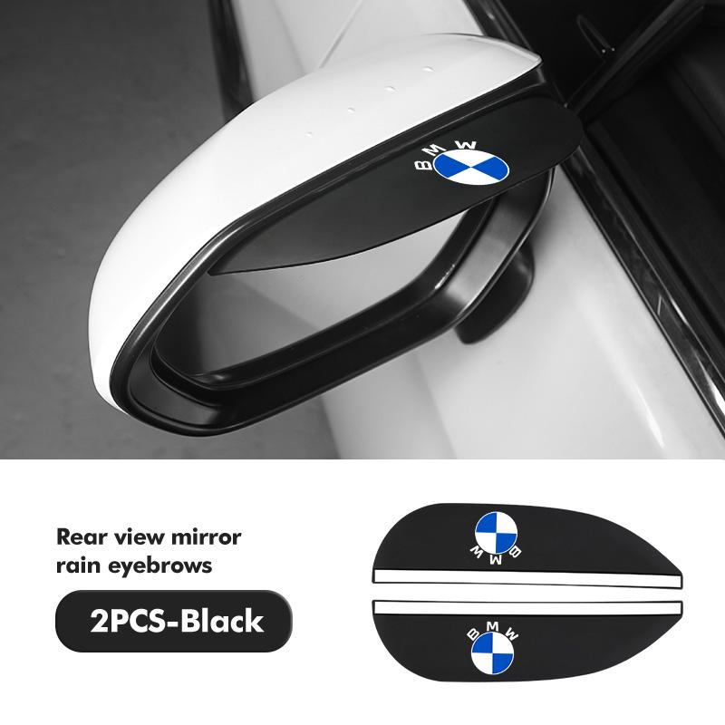 2PCS Car Rearview Mirror Sticker Rain Eyebrow Protector Cover For BMW Performance X1 M3 M6 F01 F02 E34 E36 E60 F10 F20 X6