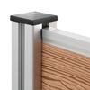 Waste Bin Enclosure Brown 85 x 85 x 115 cm Aluminum and WPC