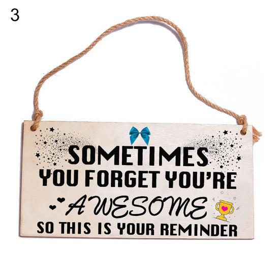 Hanging Sign Exquisite Inspirational Friendship Workmanship Wide Application Wood Plaque Decor for Gift