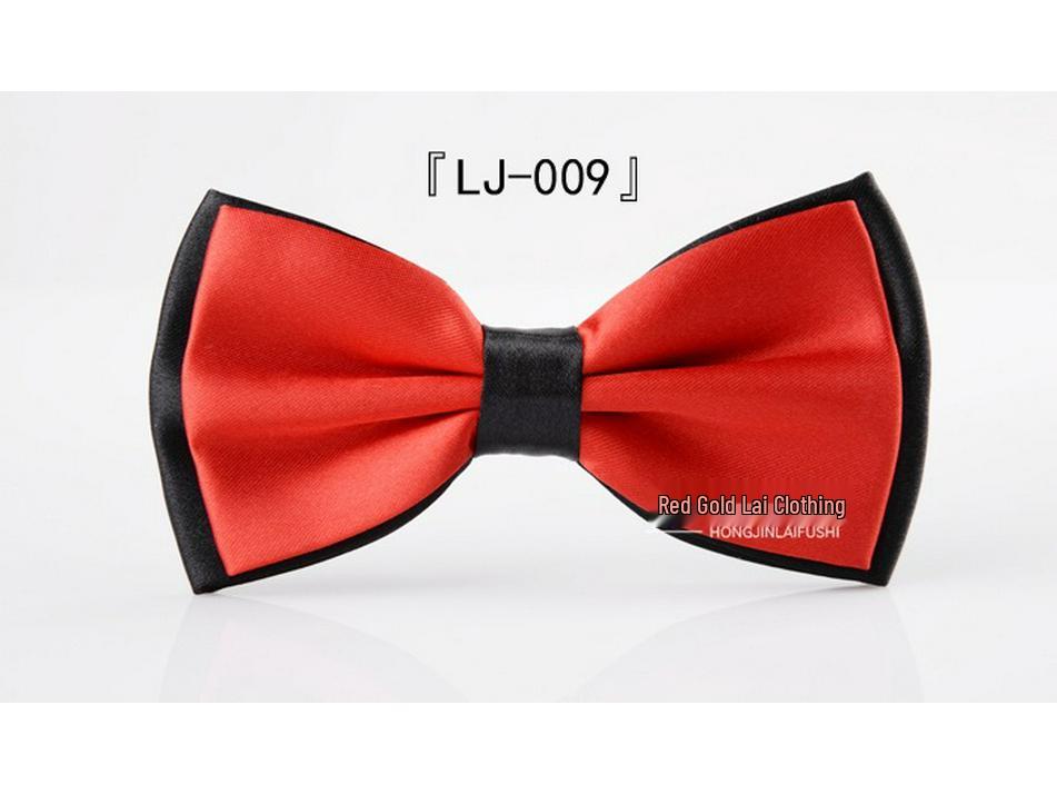 Men's Korean Style Color Block Bow Tie - Custom Business Casual & Formal Fashion Accessory