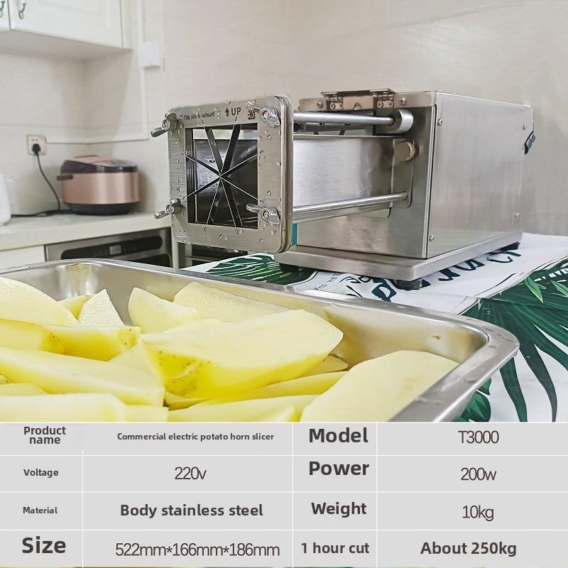 

220V Commercial Electric Slicer Potato Corner Semi-finished Slicer French Fry Machine 220V