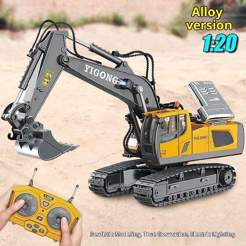 Alloy Remote-Controlled Children'S Plaything Car Wireless Electric Simulation Excavator Excavator Boy Remote-Controlled Engineering Ve
