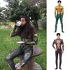Aquaman Arthur Curry Cosplay Kostüm Bodysuit Perfekt für Halloween Cosplay**