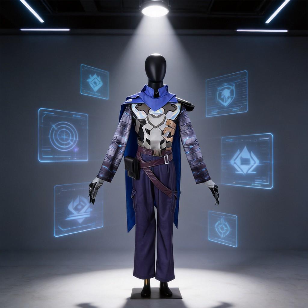 Valorant Omen Cosplay Costume With Polyester Fabric For Game Fans