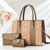 New Striped Color-block Personalized Simple Versatile Mother-and-child Bag, Single-shoulder Handheld, High-quality Large-capacity Bag