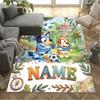 Bluey's Christmas Adventure Customize Your Name Floor Rug Office Rug Suitable for Study room Decorate room Entryway Foyer Anti-slip Rug