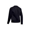 Under Armour Recovery Script Crew Neck Pullover Embroidered Letter Drop Shoulder Long Sleeve Sweatshirt Women Tops Black 1344169-001