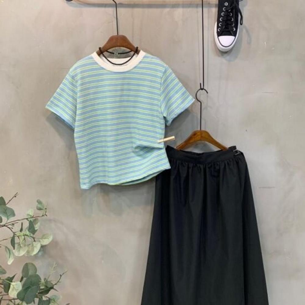 C S In The Room Muki Wrap Strap Long Skirt 2Color