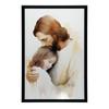 Embraces of Hope - Jesus Hugging a Girl Embraces of Hope - Jesus Hugging a Girl, 30X40 Cm, Black Aluminum Frame, 230 Matte Paper