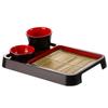 Set de Farfurii pentru Tăiței Reci Japonezi și Sushi cu Covoraș de Bambus