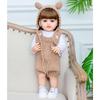 KEIUMI Poupée Reborn mignonne fille aux cheveux longs imperméable corps entier silicone vinyle Bebe Reborn 55 cm poupées jouet enfant partenaire