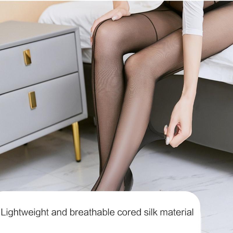 Womens Sexy Crosses Striped Patterned Tights Faux Thigh-Ring Front Back Seam Jacquard See Through Pantyhose Stockings