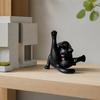 3D Printed Licking Butt Cat Figurine, Funny Black White Kitten Statue, Animal Sculpture Desktop Decoration for Home Office Bookshelf