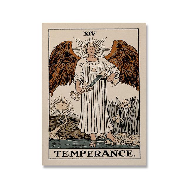 

Карты умеренности, плакат, Таро, настенные художественные фотографии, картина, маг, жрица, абстрактные принты, домашний декор для гостиной 21cm×30cm NoFrame