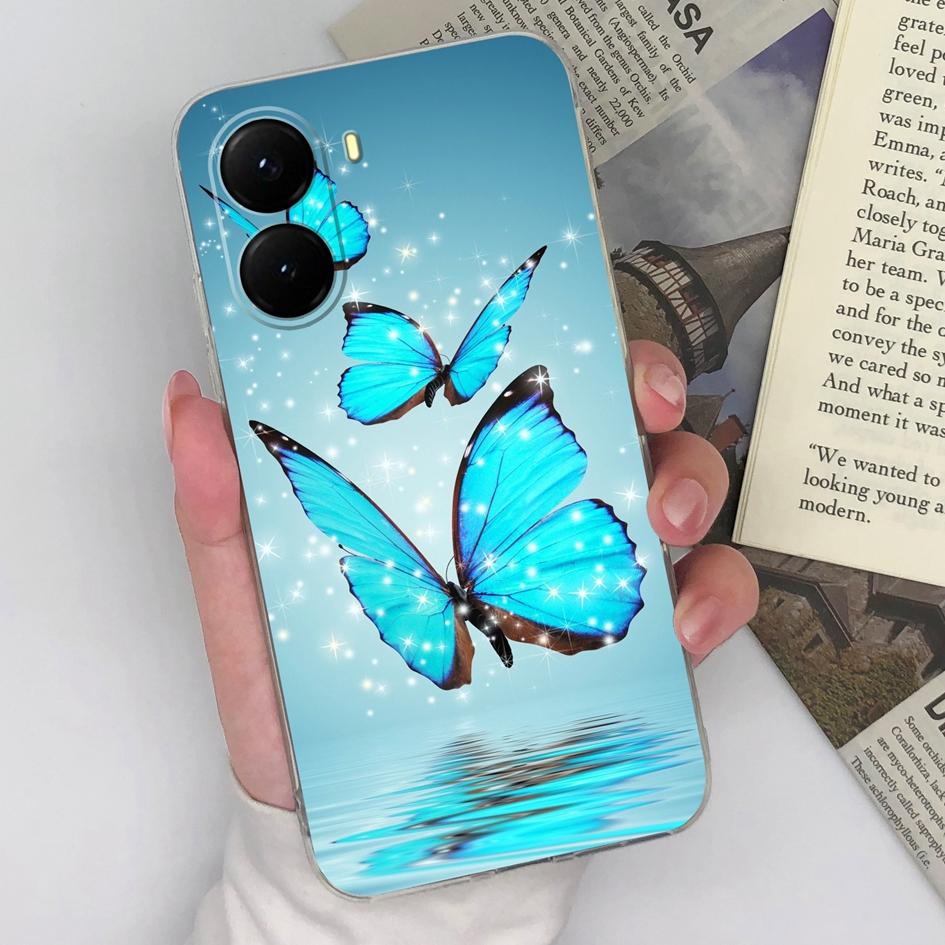 New Case For Xaimo 14T 15 Poco X7 X6 X5 X4 X3 M5 M6 M7 F4 Pro Plus Pretty Butterfly Flower Pattern Clear Silicone Protective Covers For Xiaomi Housing
