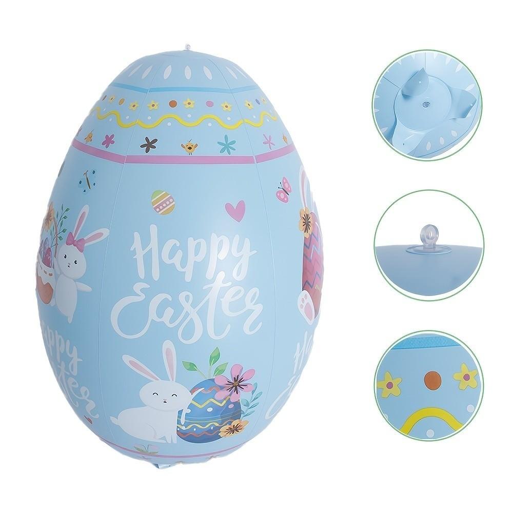Reusable 41 Inch Easter Egg Balloon Easter Bunny Easter Decor Cute Giant Easter Egg Garden Pendant