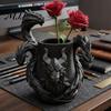 Dragon Pen Holder Three-Headed Holder, 3D Printed Fantasy Desk Organizer, PLA Art Realistic Scale Details Ornament for Pens Scissors And Stationery