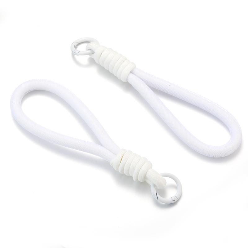 10 colors Mesh Lanyard Fluorescent Braid Rope Phone Case Hanging Cord Keychain Bag Pendant DIY Keychain V1002