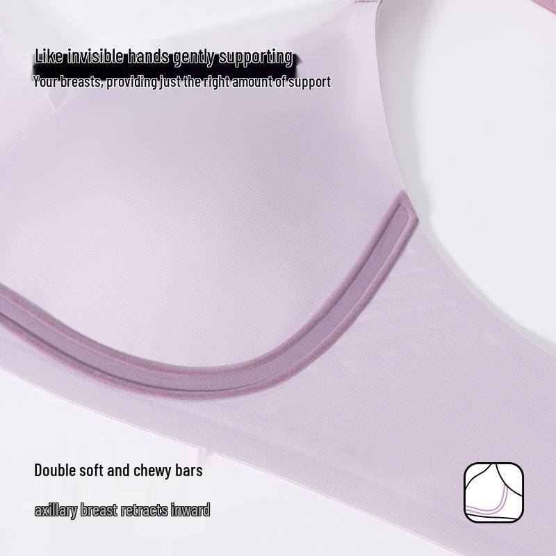 Seamless Jelly Underwear: Women's Light, Breathable Mesh, Wirefree Bra with Petal Cup Support