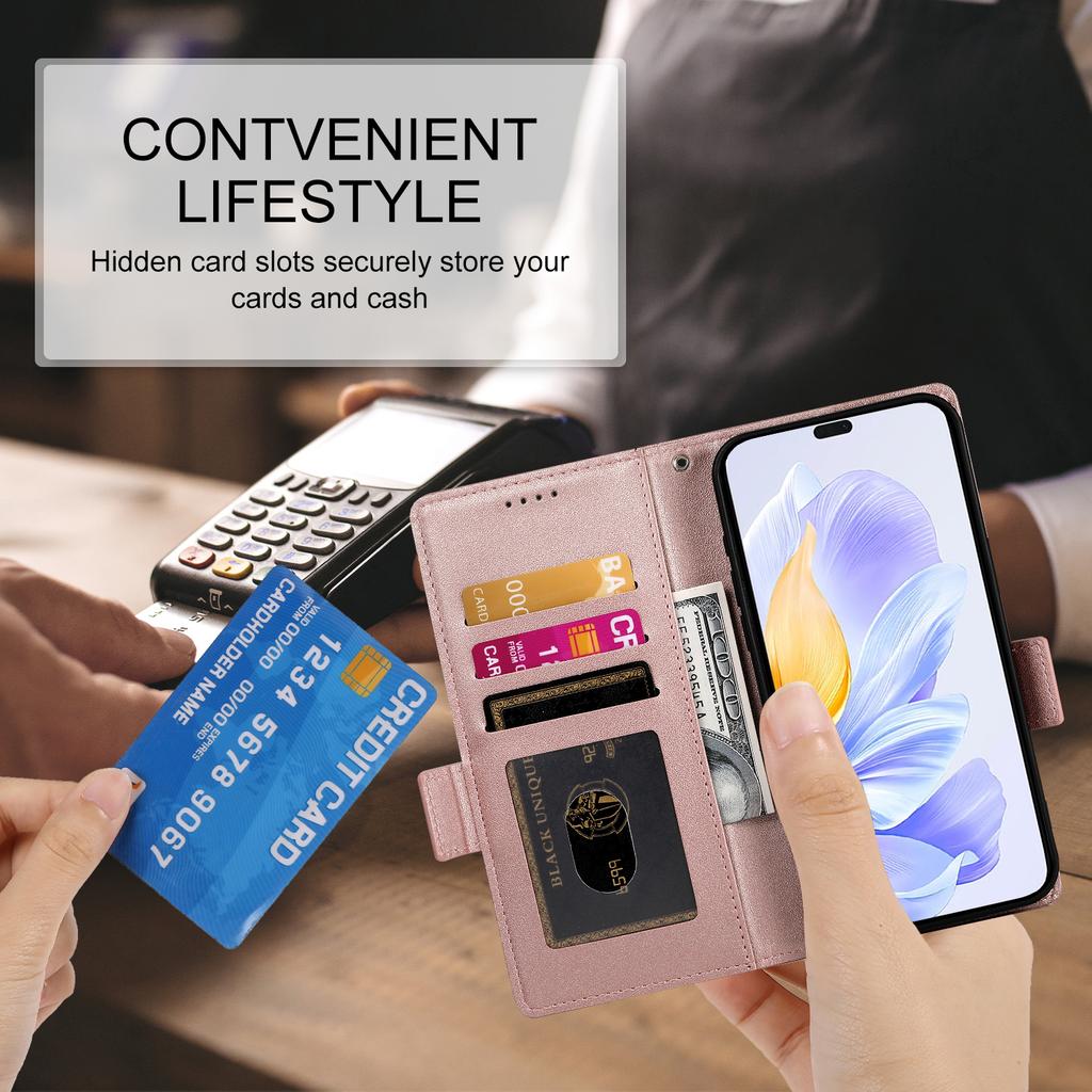 DF-010 For Honor X60i 5G Stand Case PU Leather Wallet Phone Cover