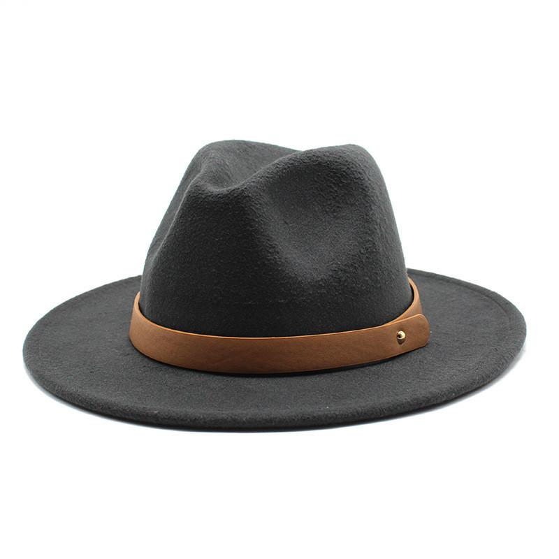 Classic Fedora Hat With Wide Brim For Women Men Fall Winter Fashion Accessory